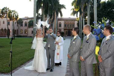 sarasota dove release wedding